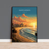 Santa Monica Travel Print, Travel Poster of Santa Monica, California, Santa Monica Art Lovers Gift, USA Gift, Wall Art Print