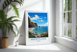 Ansteys Cove Print Wall Art, Travel Poster of Ansteys Cove, England, Devon Art Gift, Ansteys Cove Art Lovers Gift, England Wall Art Print NQ Media Designs