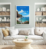 Ansteys Cove Poster Wall Art, Travel Print of Ansteys Cove, England, Devon Art Gift, Ansteys Cove Art Lovers Gift, England Wall Art Print NQ Media Designs