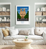 Reims Travel Print, Travel Poster of Reims, France, Reims Art Lovers Gift, France City Wall Art Print NQ Media Designs
