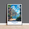 Wapping Travel Poster, Travel Print of Wapping,London Poster, Wapping Art Gift, London Art Lovers UK Travel Gift NQ Media Designs