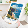 Baggy Point Travel Poster Wall Art, Travel Print of Baggy Point,England, Devon Art Lovers Gift, Travel Art Gift