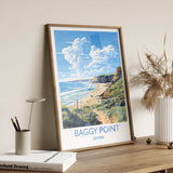 Baggy Point Travel Print Wall Art, Travel Poster of Baggy Point,England, Devon Art Lovers Gift, Travel Art Gift NQ Media Designs