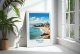 Malibu Travel Print, Travel Poster of Malibu, California, Malibu Art Lovers Gift, USA Gift, Wall Art Print NQ Media Designs