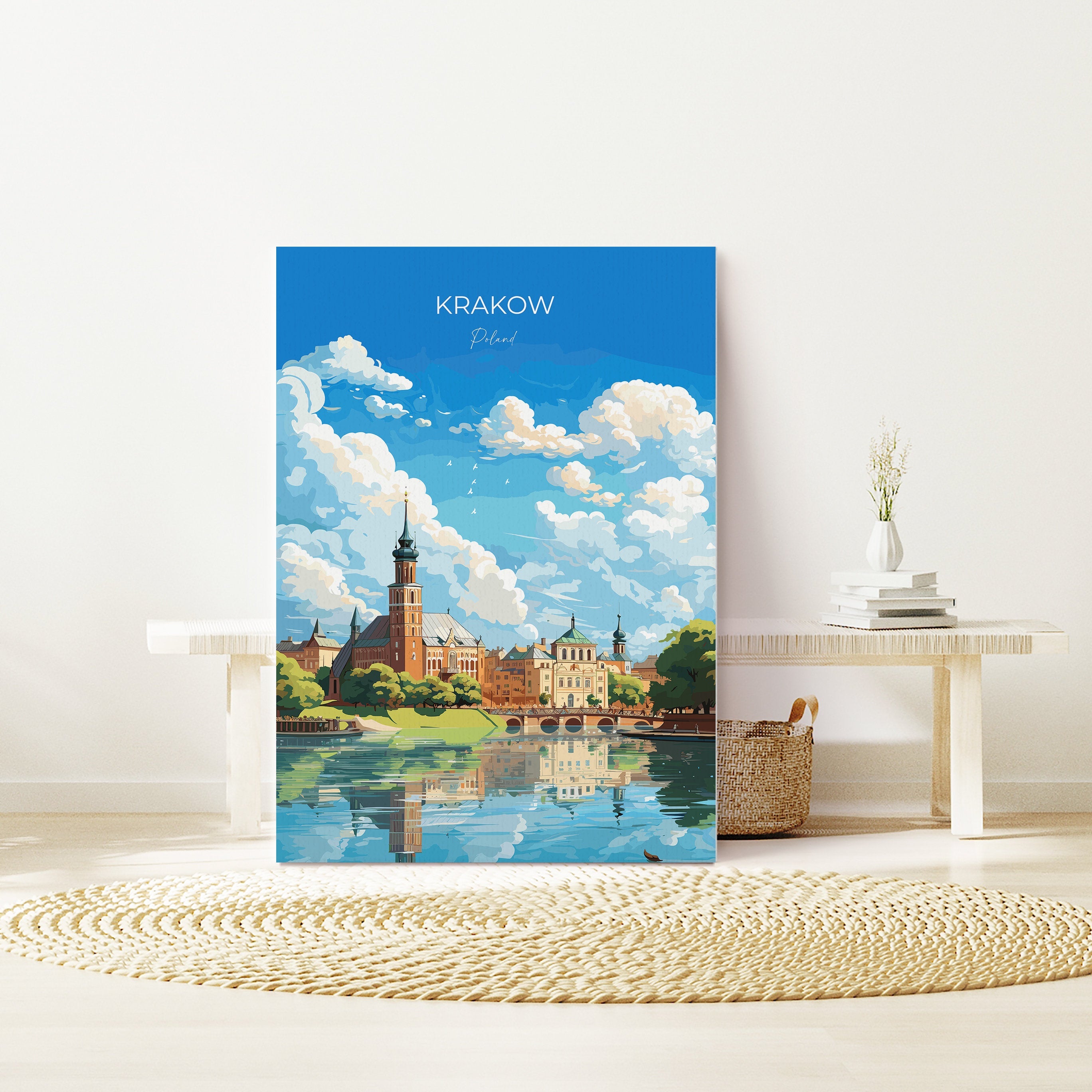 Krakow Travel Poster, Travel Print of Krakow, Poland Poster, Krakow Art Gift, Poland Art Lovers Travel Gift NQ Media Designs