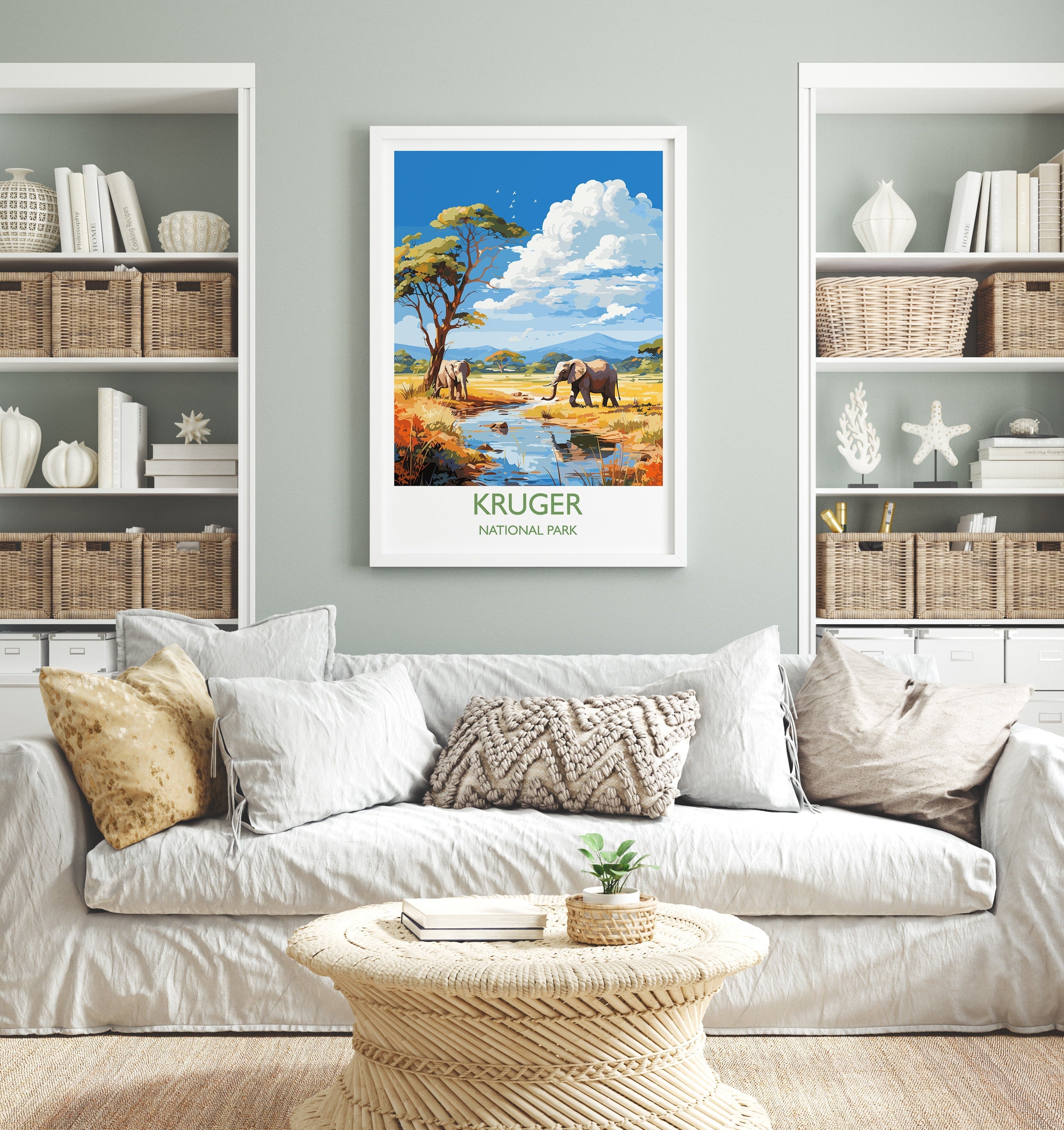 Kruger Travel Print, Travel Poster of Kruger, Kruger Art Lovers Gift, South Africa Art Gift, Wall Art Print NQ Media Designs