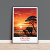 Kruger Travel Print, Travel Poster of Kruger, Kruger Sunset Art Lovers Gift, South Africa Art Gift, Wall Art Print NQ Media Designs