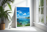 Isles of Scilly Travel Print, Travel Poster of Isles of Scilly, England, Cornwall Art, Isles of Scilly Art Lovers Gift, Wall Art Print NQ Media Designs