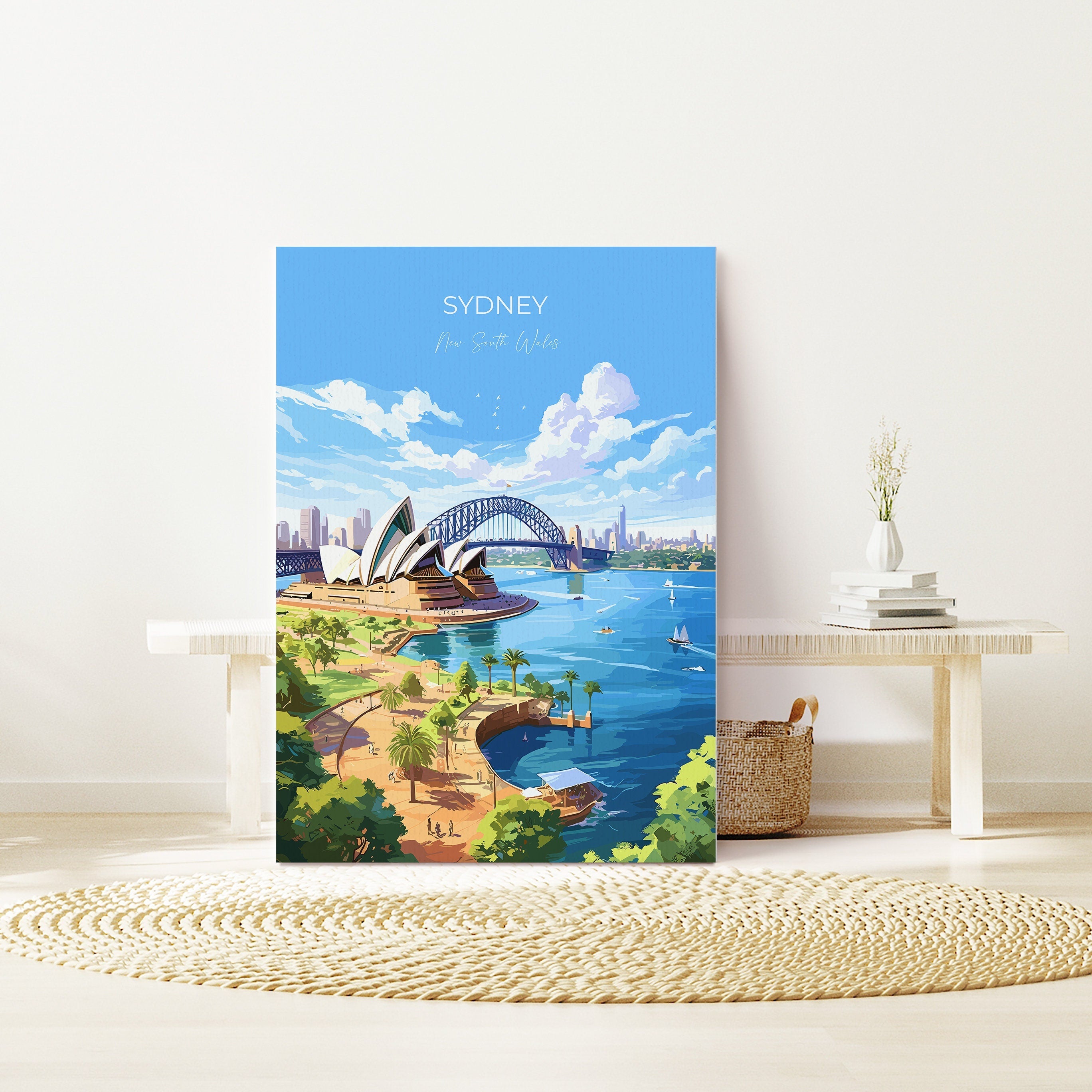 Sydney Travel Poster Wall Art, Travel Print of Sydney, New South Wales Art, Australia Art Lovers Gift, Sydney Travel Art Gift NQ Media Designs