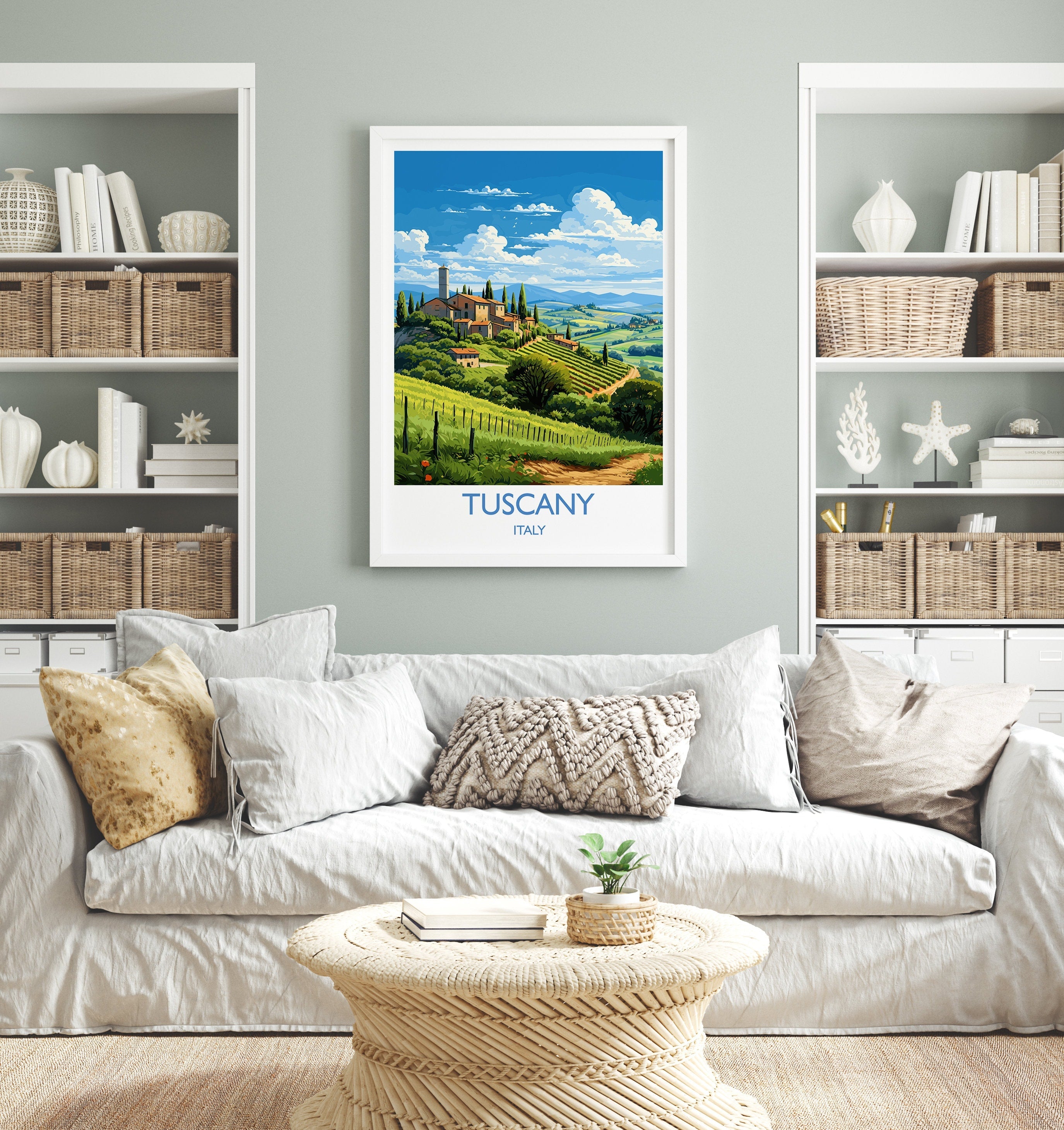 Tuscany Travel Print Wall Art, Travel Poster of Tuscany, Tuscany Art Lovers Gift,Italy Art Gift NQ Media Designs