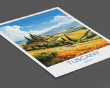 Tuscany Travel Poster Wall Art, Travel Print of Tuscany, Tuscany Art Lovers Gift,Italy Art Gift NQ Media Designs