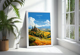 Tuscany Travel Poster Wall Art, Travel Print of Tuscany, Tuscany Art Lovers Gift,Italy Art Gift NQ Media Designs