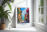 Sirmione Travel Poster Wall Art, Travel Print of Lake Garda, Sirmione Art Lovers Gift, Italy, Italian Lakes Art Gift NQ Media Designs