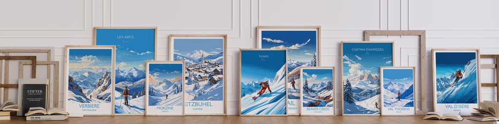 Stunning Ski Travel Print Designs are now available