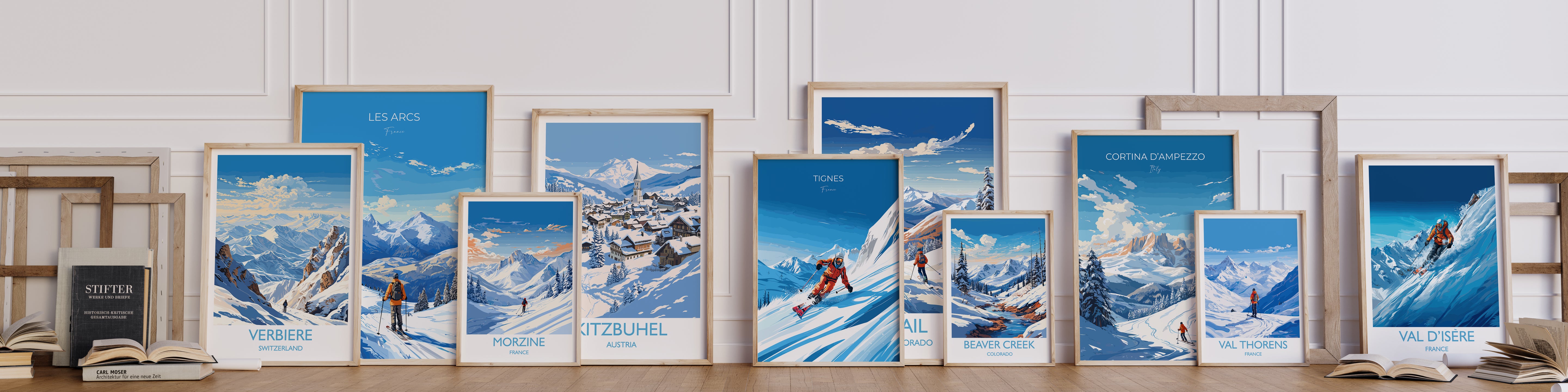 Stunning Ski Travel Print Designs are now available