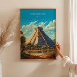 Chichen Itza Travel Print, Travel Poster of Chichen Itza, Mexico, Chichen Itza art lovers gift, Travel Gift NQ Media Designs