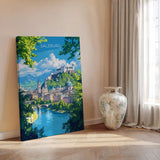 Salzburg Wall Art Travel Print, Travel Poster of Salzburg, City Poster, Salzburg Art Gift, Austria Art Travel Lovers Gift NQ Media Designs
