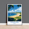Mudeford Travel Print, Travel Poster of Mudeford, England, Mudeford Beach Christchurch, Dorset Coast Art, Dorset Gift, Wall Art Print