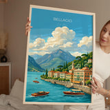 Bellagio Lake Como Travel Poster | Lombardy, Italy Wall Art