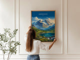 Kebnekaise Sweden Travel Print, Swedish Lapland Mountain Wall Art, Kebnekaise Poster, Scandinavian Landscape, Nordic Travel Poster