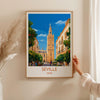 Seville Travel Wall Art, Spain Print, Seville Art Gift, Traveller Gift Art Poster, Holiday Gift