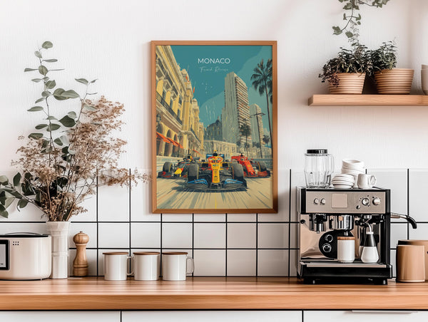 Monaco Travel Print Wall Art, Monaco Print, Monaco Motor Racing Grand Prix Gift Art, Monaco F1 Racing ArtPoster, Monaco Travel Wall Decor