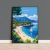 Oludeniz Travel Poster Wall Art, Travel Print of Oludeniz, Turkey Wall Art, Oludeniz Art Lovers Gift, Wall Art Print