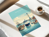 Portsmouth Travel Print Poster, Southsea & Spinnaker Tower Wall Art, Hampshire Coastal City Illustration, UK Travel Decor, Seaside Gift NQ Media Designs