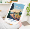 Isle of Man Print, Travel Poster of Isle of Man, Motorbike Racing, Isle of Man Art Gift,British Isles Wall Art Print