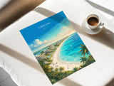 Cancun Mexico Poster, Beach Wall Art, Caribbean Print, Mexico Travel Poster, Cancun Gift