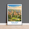 Adelaide Australia Travel Poster, Adelaide Skyline Wall Art, River Torrens Print, South Australia Cityscape Illustration, Australia Decor