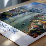 Bangkok Poster Wall Art, Bangkok Travel Print, Thailand Wall Art, Bangkok Art Lovers Gift, Thailand Gift