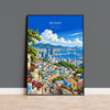 Busan Travel Poster, South Korea Wall Art, Gamcheon Village Print, Gwangan Bridge Poster, Busan Gift