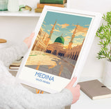 Medina Poster Wall Art, Medina Travel Print, Saudi Arabia Wall Art Gift, Medina Art Lovers Gift, Travel Wall Decor NQ Media Designs
