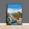 Gothenburg Sweden Travel Print, Skansen Kronan Wall Art, Gothenburg Tram Poster, Historic City & Harbour, Swedish Travel Poster