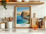 Ischia Italy Print, Italian Island Wall Art, Gulf of Naples Travel Poster, Mediterranean Coastal Decor, Italy Gift