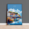 Looe Travel Poster, Travel Print of Looe, England, Cornwall Art, Looe Art Lovers Gift, Wall Art Print NQ Media Designs
