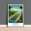 Panama Travel Print, Panama Canal Wall Art with Border, Panama City Skyline Poster, Central America Print, Panama Gift Print