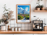 Jakarta Travel Print, Travel Poster of Jakarta, Indonesia, Jakarta Art Lovers Gift, Wall Art Decor Print Gift NQ Media Designs