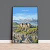 Stirling Castle Scotland Travel Print, Scottish Highlands Wall Art, Stirling City Landscape Poster, Historic Castle Illustration, UK Decor