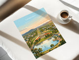 Canberra Australia Travel Poster, Parliament House Wall Art, Australian Capital City Print, Lake Burley Griffin Illustration, Australia Art