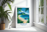 Mauritius Travel Print, Travel Poster of Mauritius, Indian Ocean Island Art, Mauritius Wall Art Gift, NQ Media Designs