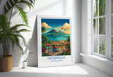 Nicaragua Travel Print, Granada Cathedral Wall Art with Border, Ometepe Volcano Poster, Lake Nicaragua Print, Central America Travel Print