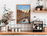 Colmar France Travel Print, Alsace Village Wall Art, Little Venice Canal Poster, Colourful Houses Illustration, Europe Decor