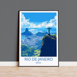Rio De Janeiro Travel Print, Travel Poster of Rio De Janeiro , Brazil City Poster, Rio De JaneiroWall Art Lovers Gift, Brazil Art Gift NQ Media Designs