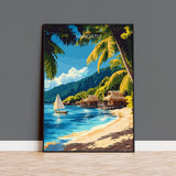 Vanuatu Travel Print Wall Art, Travel Poster of Vanuatu, South Pacific Islands Art Lovers Gift NQ Media Designs