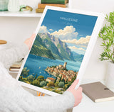 Malcesine Poster, Lake Garda Wall Art, Scaliger Castle Print, Italy Travel Poster, Malcesine Gift
