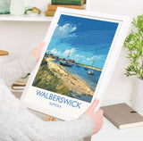 Walberswick Travel Print, Travel Poster of Walberswick, Walberswick Art Lovers Gift, Suffolk Coast Wall Art NQ Media Designs