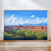 Florence Travel Poster Wall Art City Landscape, Travel Print of Florence, Tuscany Art Lovers Gift,Italy Art Gift NQ Media Designs