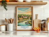 Wareham Dorset Print, Historic Saxon Walled Town Wall Art, River Frome Travel Poster, Dorset Countryside Decor, UK Gift